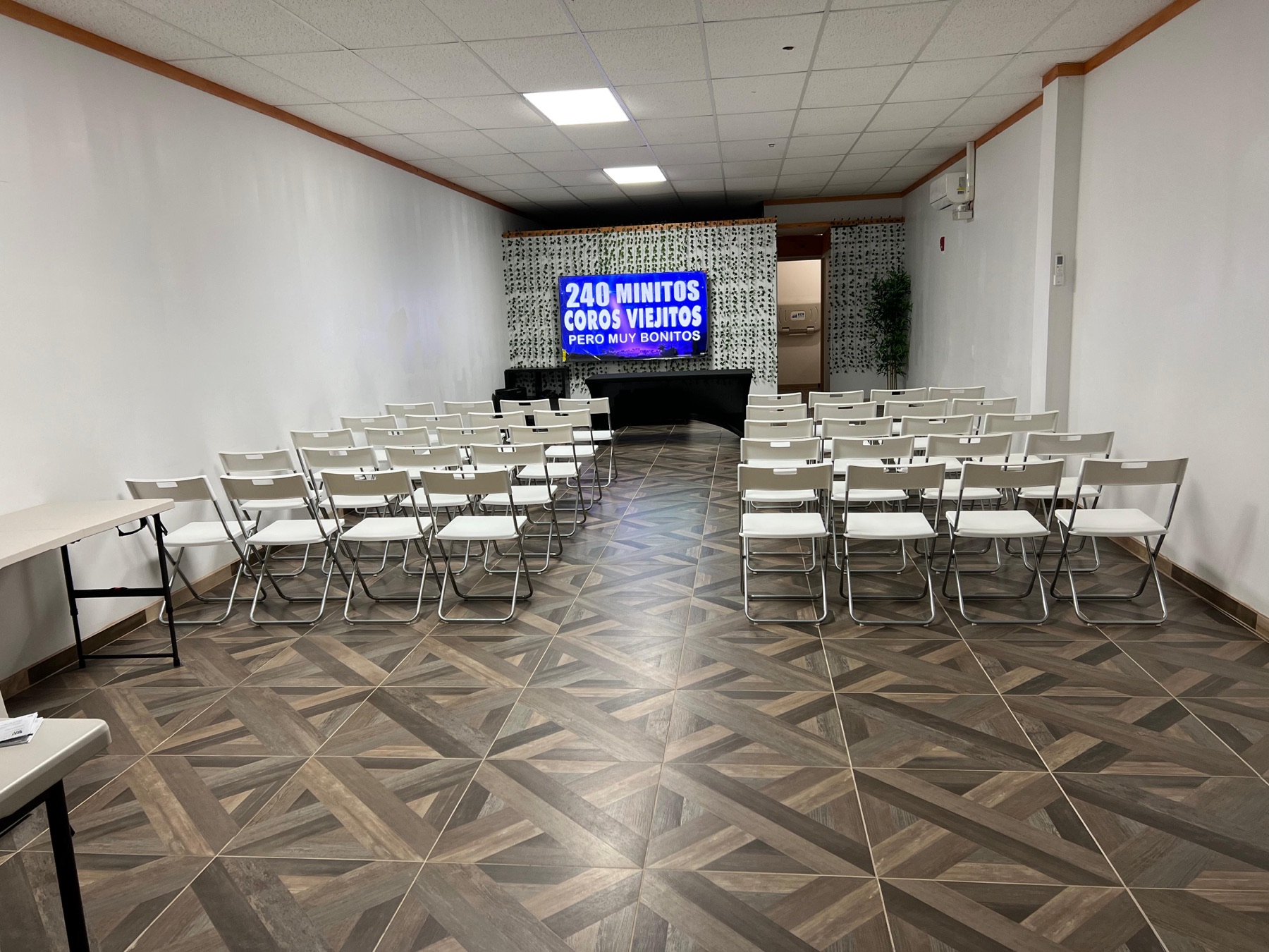 Hall set with chairs for a ceremony
